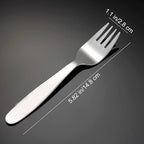 VANRA Premium 18/8 Stainless Steel Children's Cutlery - 5.8-inch Kids Dinner Forks, 4 Pieces Silverware Flatware Utensil Set for Home & School