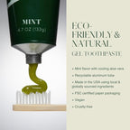 Plus Ultra Organic Fluoride-Free Gel Toothpaste in Aluminum Tube | Eco-Friendly, SLS Free | Made with Aloe, Peppermint, Bamboo Extract | for Sensitivity & Whitening | Made in USA, 4.7oz (Pack of 1)