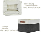 DECOMOMO Storage Baskets for Shelves - Fabric Closet Organizers and Storage Bins, Perfect Baskets for Organizing Closet Toys Nursery (Black and White, XL - 3 Pack)