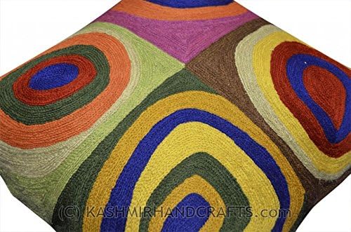 Kandinsky Abstract Pillow Cover - Quadrate | Modern Pillows | Modern Chair Cushion | Contemporary Pillow | Modern Farmhouse Pillows | Modern Couch Pillow | Handmade Wool Size 18x18