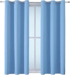 ChrisDowa Grommet Room Darkening Curtains for Bedroom and Living Room - 2 Panels Set Thermal Insulated Blackout Curtains (Sky Blue, 38W x 54L)