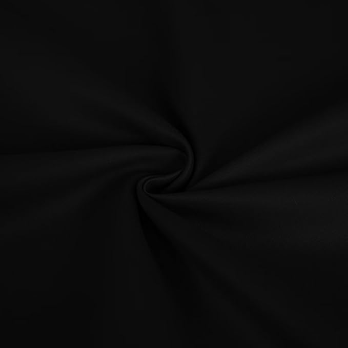 Blackout Curtains 108 Inches Long for Bedroom, Thermal Insulated Blackout Curtains 2 Panels Set, Solid Grommet Privacy Room Darkening Drapes for Living Room Windows(W52 x L108, Black)