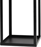 HPC Decor Black Metal Candle Lanterns Set of 2- Lanterns Decorative w/ LED Timer Candles- 15.8'' & 12.6'' Chunky Modern Farmhouse Lantern Decor for Indoor,Outdoor,Fireplace,Porch (No Glass)