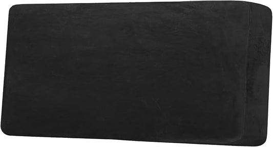 H.VERSAILTEX Velvet Stretch Individual Couch Cushion Cover Plush Cushion Slipcover for Loveseat Sofa Cushion Furniture Protector Seat Cushion Sofa Cover (1 Piece Sofa Cushion Cover, Black)