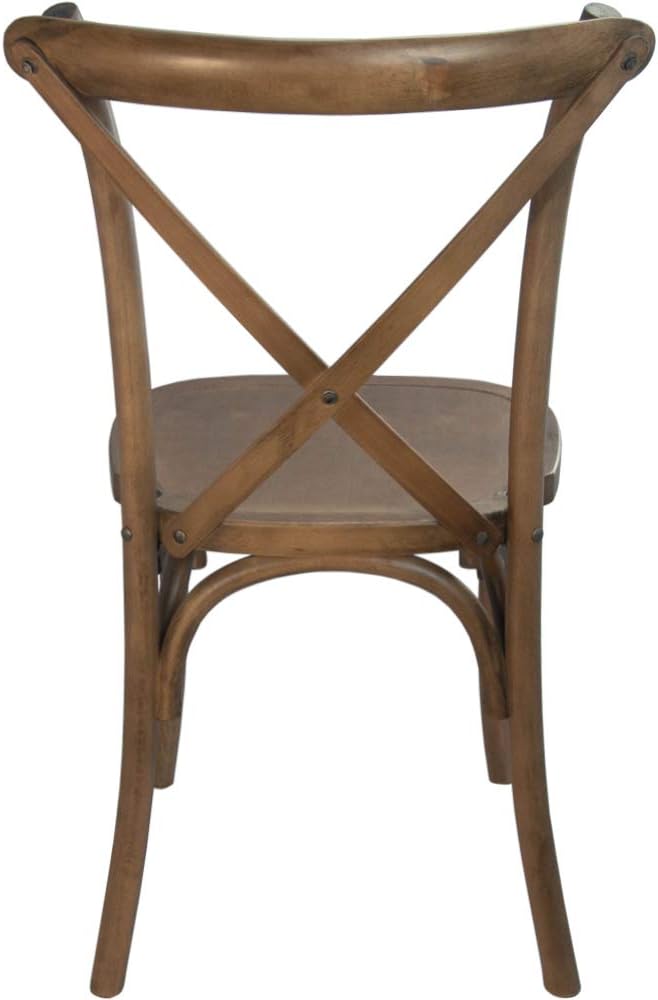 EMMA + OLIVER Light Brown X-Back Chair