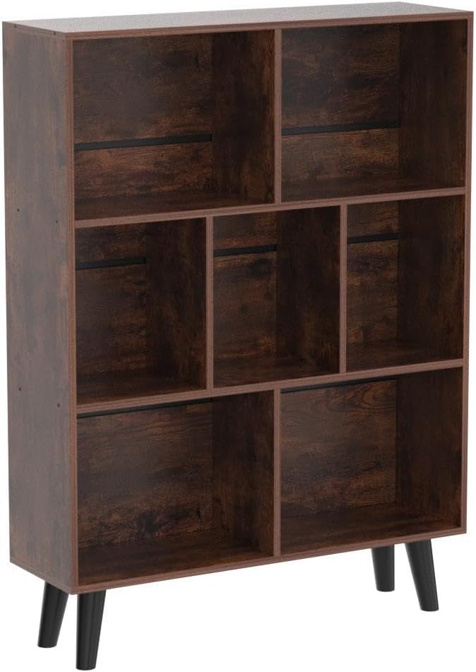 LEYAOYAO 3 Tier Cube Bookshelf - Modern Storage Organizer