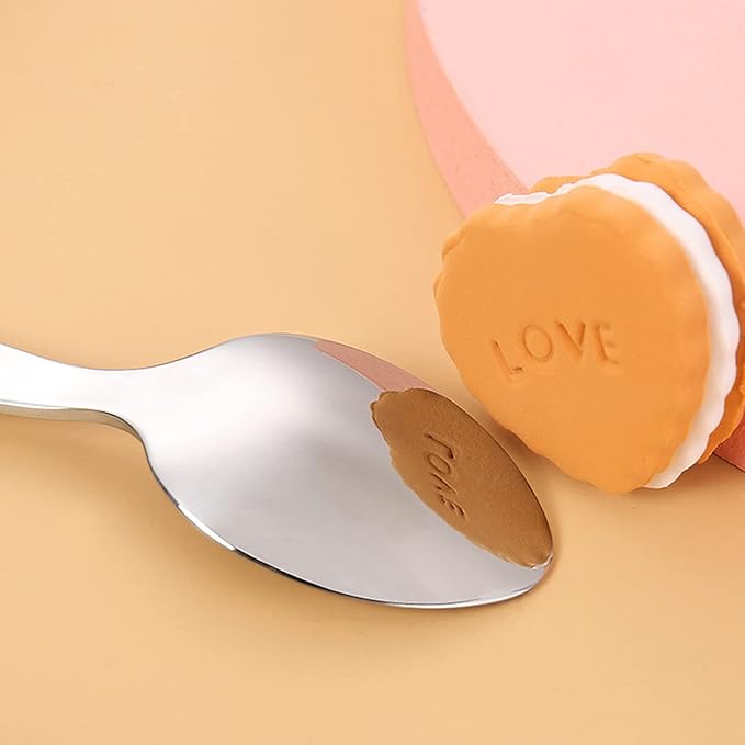 VANRA Premium 18/8 Stainless Steel Children Cutlery Set 5.9-inch Kids Dinner Spoons Set 4 Pieces Silverware Flatware Utensil Set for Home School (4 Spoons)