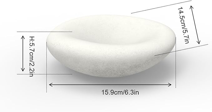6.3 Inch Concrete Bowl, Modern Decorative Home Decor, Jewelry Tray, Asymmetrical Concrete Organic Bowl, Minimalist Tray