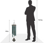 Wind Chimes Outdoor Large Deep Tone, 44 Inches Sympathy Wind Chimes Tuned Soothing Melody, Memorial Wind-Chime with 6 Heavy Tubes for Outside Decoration, Garden/Yard. Green
