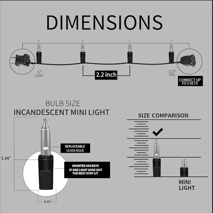 100LIGHTS Purple Extra-Bright with End Connectors Halloween Decorative Lights 5.98m UL Certified Mini String Light Set Waterproof for Halloween Home Garden Christmas Tree Party Patio Wedding