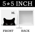 Black Cat Desk Decor, Office Decorations for Work, Cat Lover Gifts for Women, Cat Gifts for Girls, Cat Lover Gifts, Wooden Box Decor Sign for Home Farmhouse Living Room Bedroom Bathroom Classroom Gym