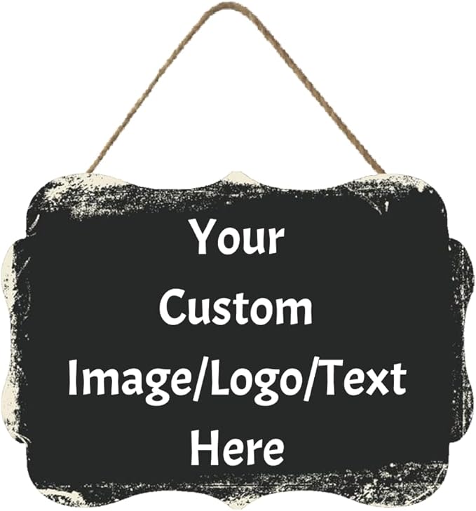 Personalized Custom Wooden Signs with Any Text Name for Home Door Man Cave Bar Family Farmhouse Decorative Home Kitchen Rustic Wall Decor