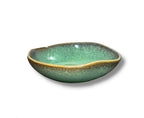 Ceramic Decorative Bowl with Green Glaze, 8'' Small Candy Bowl, Key Dish for Entryway Table, Home Decor Accent, Trinket Tray Holder for Nightstand Ring Gift (8'' Green)