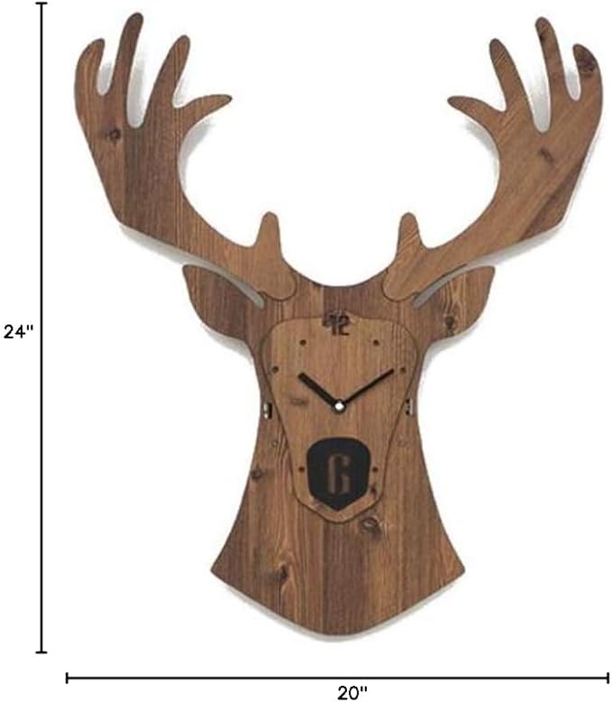 Stephanie Imports Modern Minimalist Reindeer Light Wall Clock