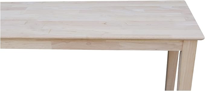 IC International Concepts Extended Length Shaker Console Table, 60" W x 16" D x 30" H Real/Solid Parawood, Kitchen/Dining, 50 Lbs. Wt. Capacity, DIY, Paint/Stain In Any Color, Unfinished