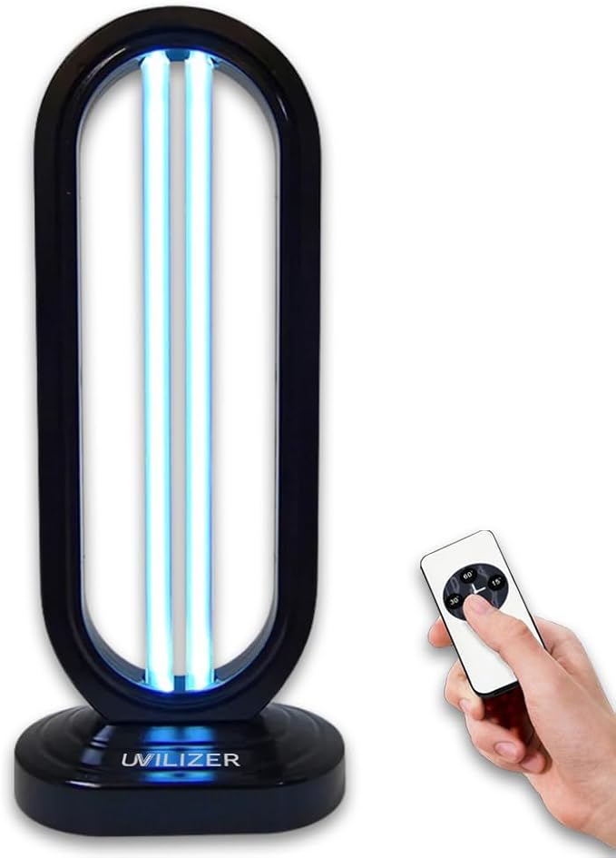 UVLIZER Tower - UV Light Sanitizer & Ultraviolet LED Lamp (UV-C Cleaner for Home, Office, Room | UVC Disinfection Lamp | Kill 99% of Germs, Bacteria, Virus, Mold, Dust Mites | USA)