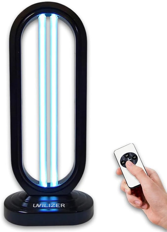 UVLIZER Tower - UV Light Sanitizer & Ultraviolet LED Lamp (UV-C Cleaner for Home, Office, Room | UVC Disinfection Lamp | Kill 99% of Germs, Bacteria, Virus, Mold, Dust Mites | USA)