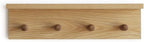 Entrance Coat Rack ，Coat Hooks, Wall-Mounted Wooden Hook Rack, Wall-Mounted Shelves are Very Suitable (Oak Colored Finish-1)