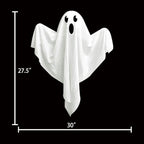 4 Pack Halloween Hanging Ghosts, 27.5 Inch with Light Up Ghost Kit for Indoor Outside Ornaments, Spooky Yard Tree Halloween Decorations Outdoor, Party Décor