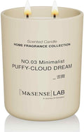 M&SENSE Natural Soy Candle| Puffy-Cloud Dream | 16.6 oz, 95H Burn | Minimalist Scented Candle for Relaxation, Gifting, Home Décor | for Bedroom, Office, Party Large