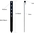 60Pcs Metal Garden Landscape Edging Stakes,Black, 10inch anchoring Stakes Landscape Anchoring Spikes for Terrace Board, Grass Barrier, Landscape Edging Coil, Garden Liner, Bender Board