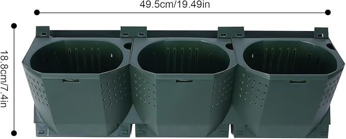 36 Pots Self-Watering Wall-Mounted Planter, 39.4”L x 46.5”H Vertical Wall Planter Self Watering Stackable Planters Vertical Garden Wall Garden Planter Outdoor Indoor for Herbs Flowers Strawberries