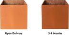 Corten Steel Planter Metal Square Planter Tall Cube Rustic Steel Planters 27.6 Inch Durable Antique Detached for Outdoor Commercial Residential Garden Patio Deck and Backyard