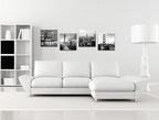 LevvArts Black and White City Wall Art Modern Brooklyn Bridge Picture Prints US Cityscape Canvas Artwork for Bedroom Home Decor