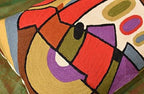 Lumbar Kandinsky Contemporary Throw Pillows - Musical | Modern Pillow Cases | Abstract Pillows | Modern Accent Pillow | Abstract Chair Cushions | Handmade Cushion | Wool Size 14x20