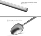 Silverware Set Flatware Set Matte Silver Cutlery Set with Hexagon Handle Forged Stainless Steel 20 Pieces for Home Hotel Use Service for 4