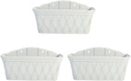 Sungmor 3 Pack Wall Hanging Planters, 16.5 Inch Railing Fence Hanging Flower Pots, Thickened Plastic Water Storage Plant Pot, Indoor Outdoor Garden Balcony Decor, Light Grey Large Plant Basket
