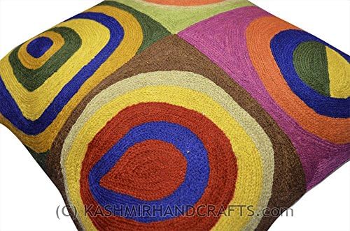 Kandinsky Abstract Pillow Cover - Quadrate | Modern Pillows | Modern Chair Cushion | Contemporary Pillow | Modern Farmhouse Pillows | Modern Couch Pillow | Handmade Wool Size 18x18