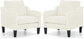 VINGLI Mid Century Modern Accent Chairs Set of 2, Comfy Armchair Chenille Sofa Upholstered Side Reading Chair for Living Room, Bedroom, Play Room, Apartment, Office