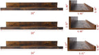Giftgarden 24 Inch Floating Shelves Wall Mounted Set of 3, Rustic Large Wall Shelves Picture Ledge Shelf for Bedroom Living Room Bathroom Kitchen, 3 Different Sizes