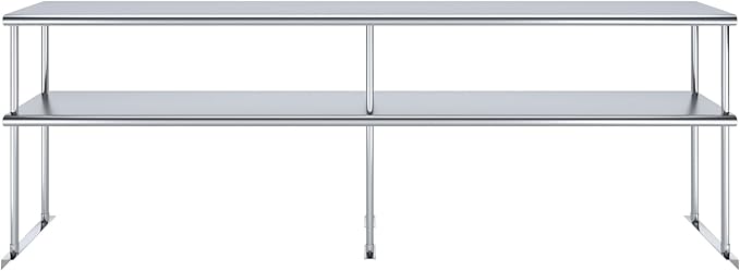 AmGood Double OverShelf Stainless Steel NSF - Many (96" Long x 12" Deep)