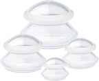 4 Pcs Cupping Therapy Professional Silicone Cupping Set,Suitable for Body Massage/Deep Myofascial Release/Pain Relief/Muscle Relaxation & More (Clear,4pcs)