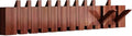Wall Mounted Piano Key Hanger | Flip Style Hook | Entrance Wall Art Hook, Made of Oak Wood (3 Times Painted, 4 Times Polished) (Walnut, 12Hooks)