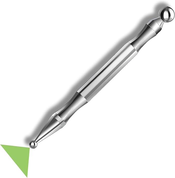 BYYDDIY Stainless Steel Dual Head Facial Reflexology Tools,Body Point Probe Pen &Trigger Point Massager Tool for Deep Tissue (P-L)