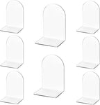 Lulonpon 8 Pieces Book Ends for Shelves, Heavy Books, School, Library, Desktop Organizer - Clear Acrylic Bookends