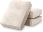 PrinceDeco Stretch Sofa Cushion Covers for Couches and Sofas,Soft Velvet Couch Seat Covers, Sofa Covers Washable, Seat Cushion Cover for 3 Couch Sofa Pet Friendly - Ivory, Each Width Up to 29.5"