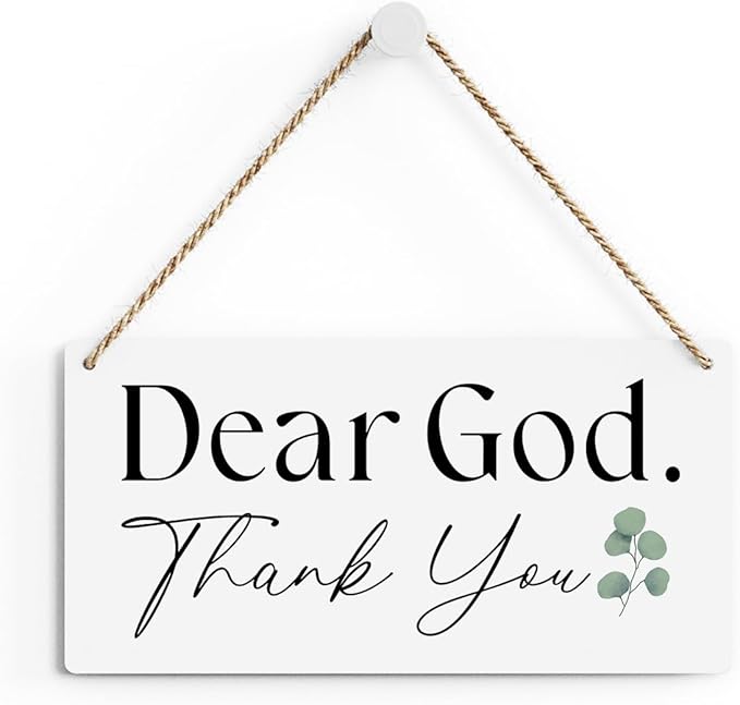 SENJIAN Christian Home Decor Christian Wall Art Rustic Bible Verse Sign Scripture Printed Wood Sign Wall Art Religious Sign for Home Office Bathroom Bedroom