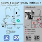 iSpring RCC2AK, Upgraded 200 GPD, pH+ 6-Stage Under Sink Reverse Osmosis System with Alkaline Remineralization Filter, Patented Top-Mounted Faucet Design for Easy DIY Installation
