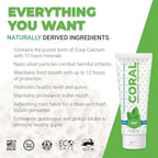 Coral White Nano Silver Mint Toothpaste, Natural Fluoride Free Teeth Whitening Toothpaste, Coral Calcium Nano Silver Infused SLS, Glycierin Free 4 Ounce (4 Pack)