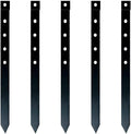 24Pcs Metal Garden Landscape Edging Stakes Black,10in anchoring Stakes Landscape Anchoring Spikes for Terrace Board, Grass Barrier, Landscape Edging Coil, Garden Liner, Bender Board