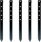 24Pcs Metal Garden Landscape Edging Stakes Black,10in anchoring Stakes Landscape Anchoring Spikes for Terrace Board, Grass Barrier, Landscape Edging Coil, Garden Liner, Bender Board