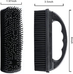 Rubber Pet Hair Removal Brush Lint & Hair Removal Cat Dog Hair Remover Brush Pet Hair Removal Tool Silicone Lint and Debris Remover for Cleaning,Grooming,Lint and Fur Removal,Home (Red&Black)