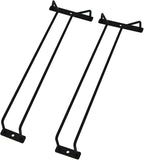 14-Inch Black Wine Glass Rack, Under Cabinet Wine Glass Holder, Stemware Rack, Hanging Stemware Holder, Set of 2