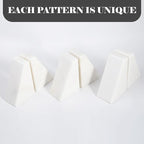 Marble Book Ends Decorative, Unique Bookends for Shelves, White Stone Bookends Holds Heavy Books, Weighted Book Holder Stopper for Home Office Desk Bookshelf Decoration, Set of 2
