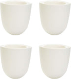 Sungmor Wall Hanging Corner Planters, 4PC White Wall Mounted Flower Pots, Self Watering Wall Planter for Indoor Plants, Right Angle Corner Hanging Pot, Great for Balcony Home Office Bar Corner Decór