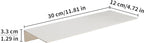 JOOM White Floating Shelves for Wall Storage, Metal Wall Shelves for Living Room, Bathroom, Kitchen, 12” Small Display Shelves for Collectibles(2 PCS)